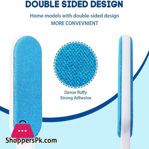 Pet Hair Remover Brush Efficient Double Sided Dog & Cat Hair Removal Tool with Self-Cleaning Base Perfect for Clothing Furniture Couch Carpet