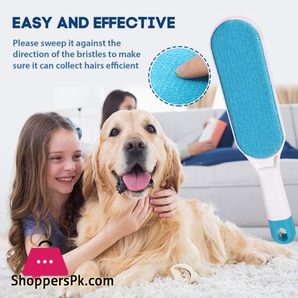 Pet Hair Remover Brush Efficient Double Sided Dog & Cat Hair Removal Tool with Self-Cleaning Base Perfect for Clothing Furniture Couch Carpet