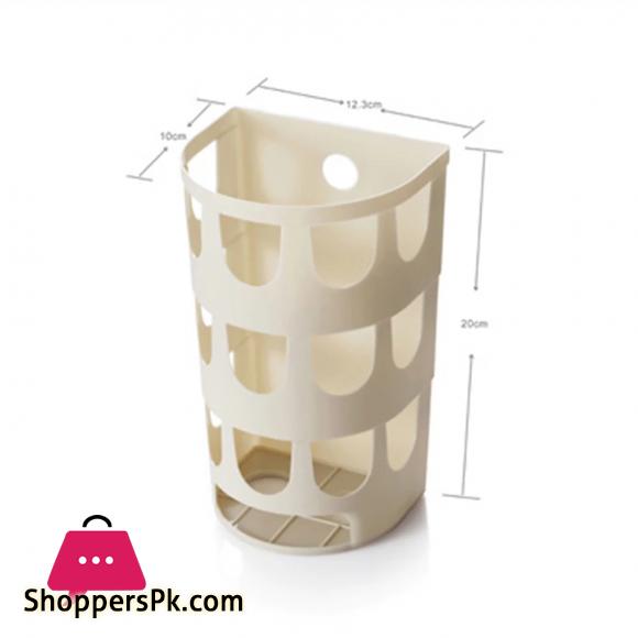 Plastic Trash Bag Holder Trash Basket Wall Hanging Storage Box Organizer Kitchen Accessories
