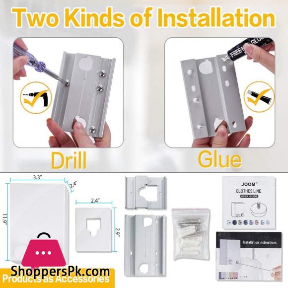 Retractable Clothes Line Indoor Clothesline Laundry Drying Line