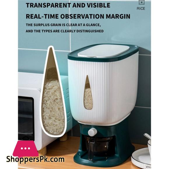 KOROPAL Rice Dispenser with Rinsing Cup Smart Rice Dispenser 10Kg