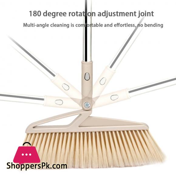 Rotatable Broom And Dustpan Foldable Set Long Handle Dustpan Extendable Sweep Set Dust Pan And Broom Combo