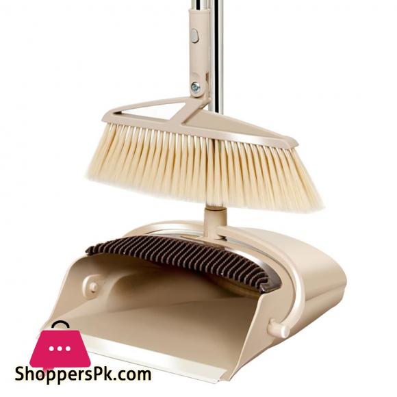 Rotatable Broom And Dustpan Foldable Set Long Handle Dustpan Extendable Sweep Set Dust Pan And Broom Combo
