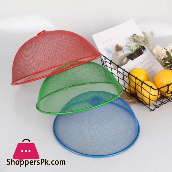 Round Metal Mesh Food Cover 9 Inch Mesh Screen Food Cover Tents Umbrella Reusable Food Cover Net Keep Out Flies Bugs Mosquitoes