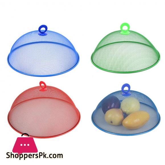 Round Metal Mesh Food Cover 9 Inch Mesh Screen Food Cover Tents Umbrella Reusable Food Cover Net Keep Out Flies Bugs Mosquitoes