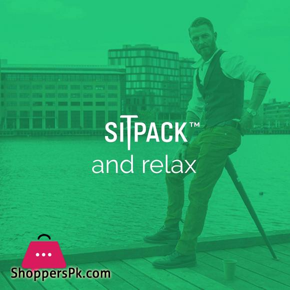 Sitpack 2.0 – The Worlds Most Compact Foldable Seat – Portable and Adjustable Sit/Stand Stool for Travel and Outdoor Activities