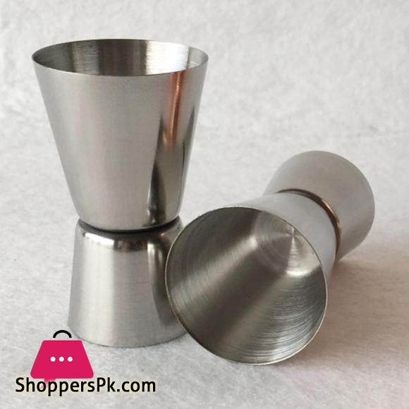 Stainless Steel Double Jigger Shot Glass Cocktail Bartender Mixer Measuring Cup