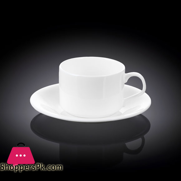 Wilmax Fine Porcelain Tea Cup & Saucer 160 ML - WL‑993006-AB