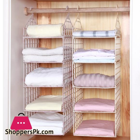 Wardrobe Cabinet Hanging Shelf Rack Clothes Organizer koropal