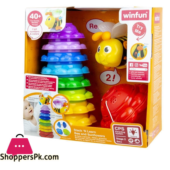 Winfun Stack N Learn Bee and Sunflowers – 0650