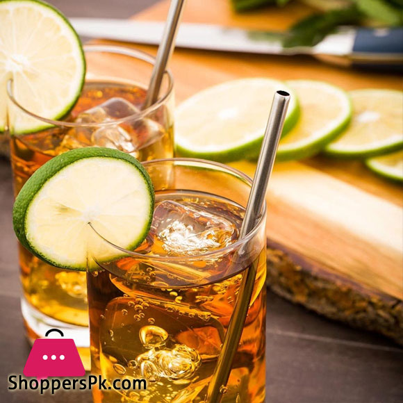 Yangli Drinking Straws Stainless Steel Set of 5