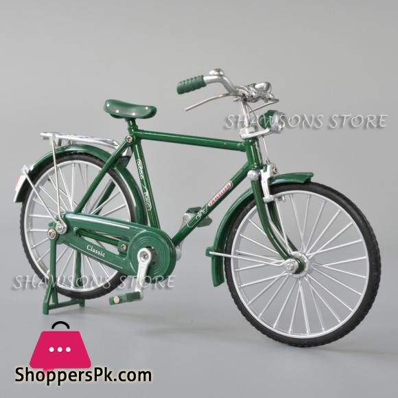 1:10 Scale Diecast Metal Model Retro Bicycle Toys Vintage Urban City Bike Mens Miniature Replica Collectible