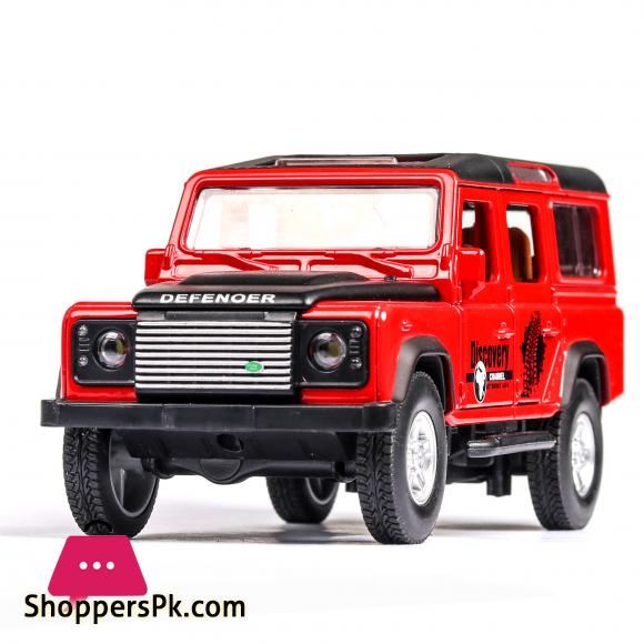 1:32 Diecast Alloy Car Toy SUV Lands Rovers Defender Classic Metal Toy Vehicle Model Children Gift Music Light Pull Back Car
