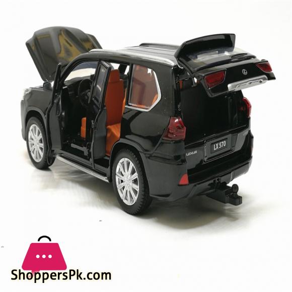 1:32 Lexus LX570 Alloy Pull Back Car Model Diecast Metal Toy Vehicles with Sound Light 6 Open Doors for kids Gift