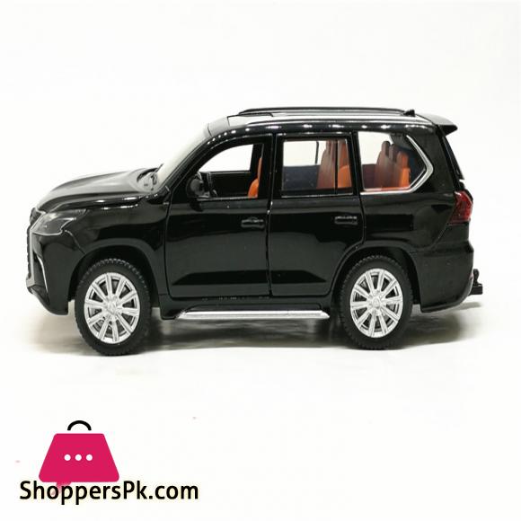 1:32 Lexus LX570 Alloy Pull Back Car Model Diecast Metal Toy Vehicles with Sound Light 6 Open Doors for kids Gift