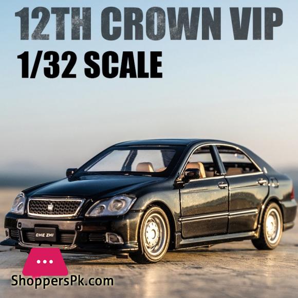 1:32 TOYOTA CROWN Alloy Car Model Die Cast Classic Car With Sound Pull Back Kids Toys Original Box