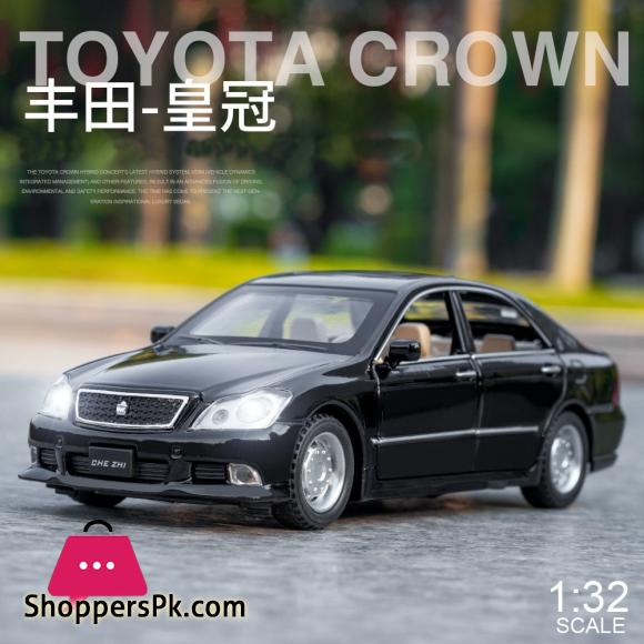 1:32 TOYOTA CROWN Alloy Car Model Die Cast Classic Car With Sound Pull Back Kids Toys Original Box