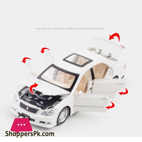 1:32 TOYOTA CROWN Alloy Car Model Die Cast Classic Car With Sound Pull Back Kids Toys Original Box