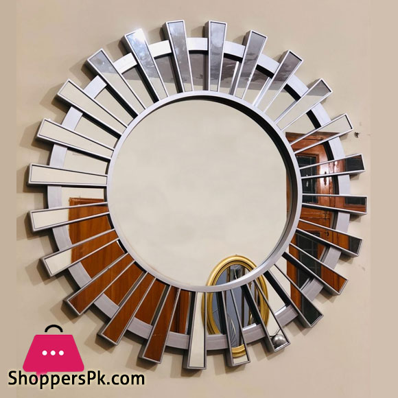 3D Mirror Round Elegant Fancy Wall Frame Mirror