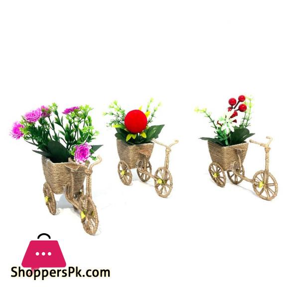 Artificial Potted Plant Bicycle Pack of 3