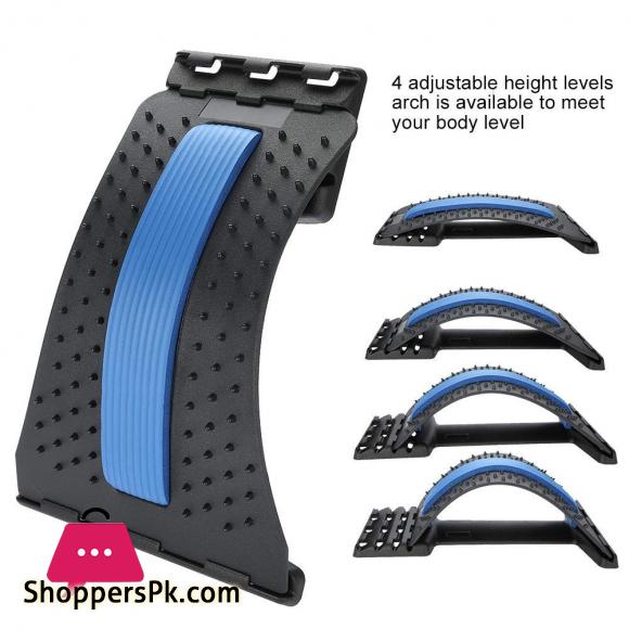 Back Massager Lumbar Support , Lumbar Back Stretcher Device Traction Stretching Relax Spinal Decompression Pillow for Spine Upper and Lower Back Pain Relief Posture Corrector