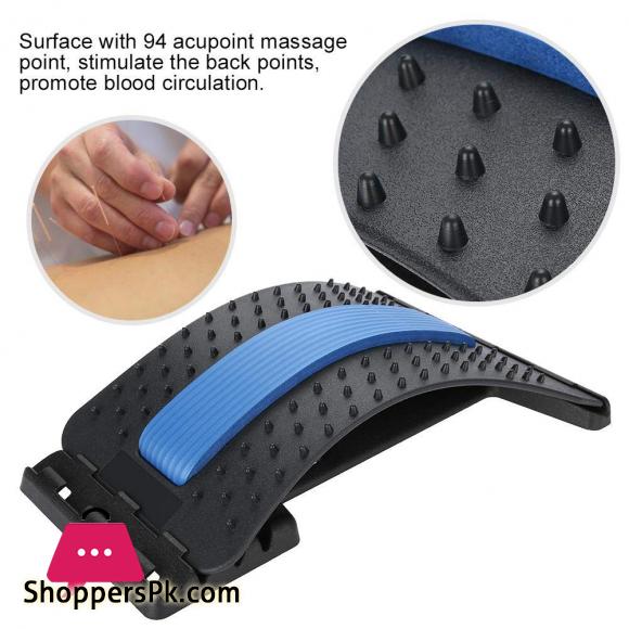 Back Massager Lumbar Support , Lumbar Back Stretcher Device Traction Stretching Relax Spinal Decompression Pillow for Spine Upper and Lower Back Pain Relief Posture Corrector