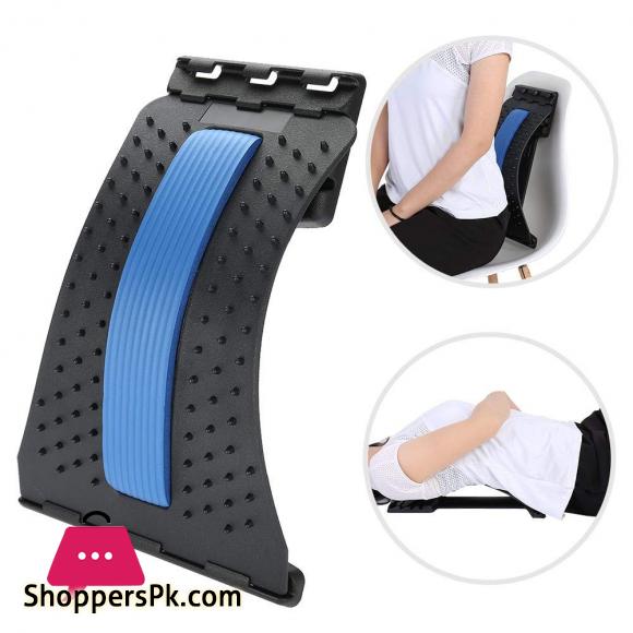 Back Massager Lumbar Support , Lumbar Back Stretcher Device Traction Stretching Relax Spinal Decompression Pillow for Spine Upper and Lower Back Pain Relief Posture Corrector