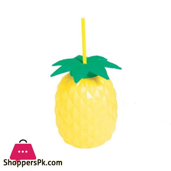Colorful Pineapple Cups with Straws