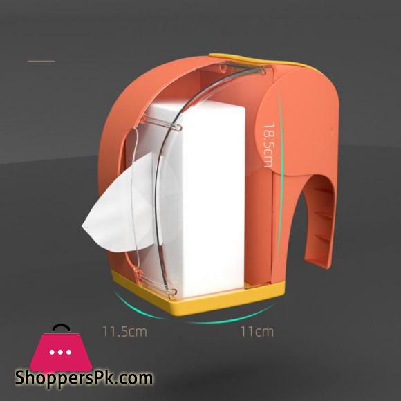 Creative Desk Elephant Tissue Paper Box Cover with Pen Holder Remote Controller Mobile Phone Storage Organizer Home Office
