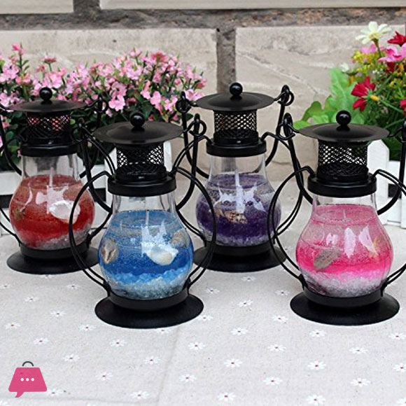Gel Candle Lantern Shaped