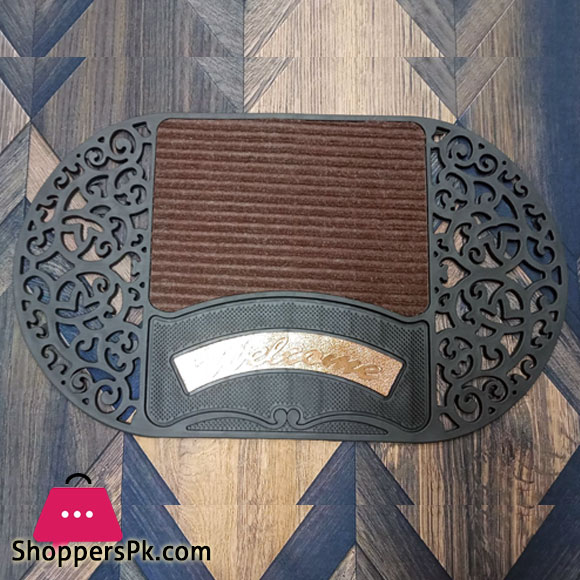 WellCome Outdoor Doormat Rubber Heavy Duty 1-Pcs 50 x 75 CM