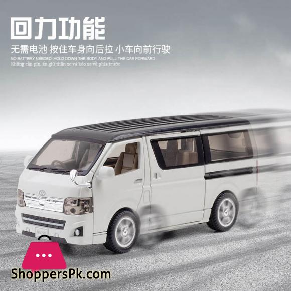 High Simulation 1:32 Toyota Hiace Alloy Model MPV Vehicle Model Toy Car Hi Ace Sound Light Metal Toys Vehicle Gifts Collection