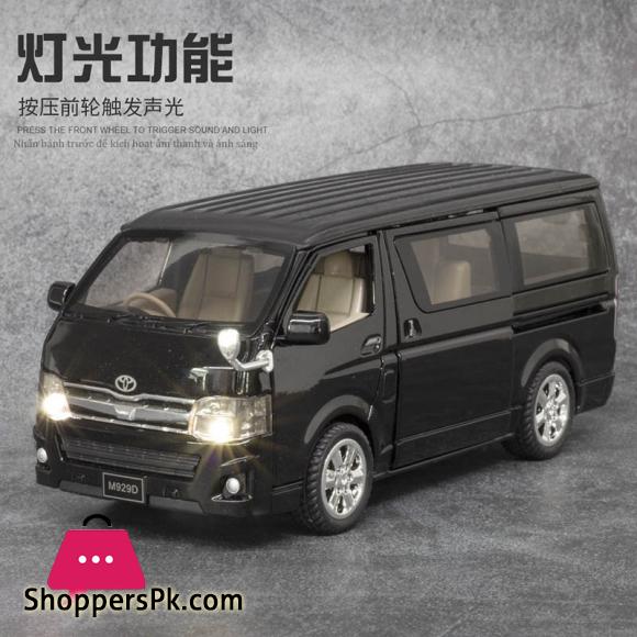 High Simulation 1:32 Toyota Hiace Alloy Model MPV Vehicle Model Toy Car Hi Ace Sound Light Metal Toys Vehicle Gifts Collection
