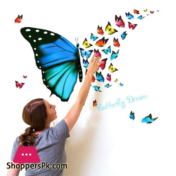 12 Pieces Colorful Simulated Magnetic Butterflies Design Waterproof