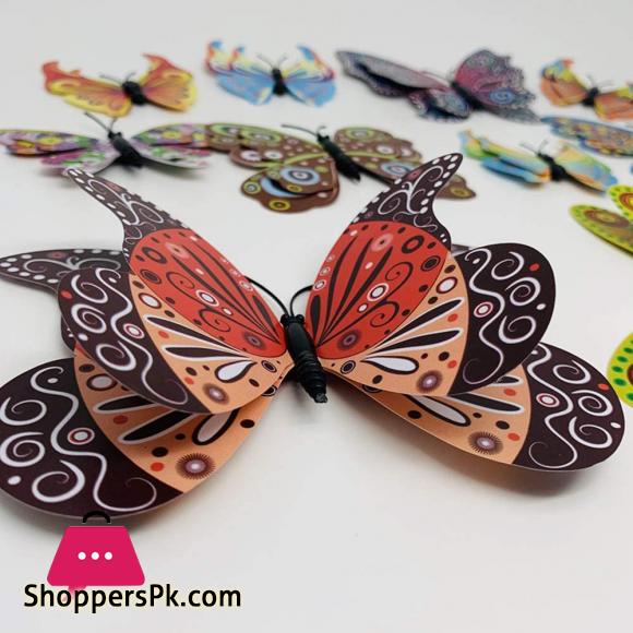 12 Pieces Colorful Simulated Magnetic Butterflies Design Waterproof