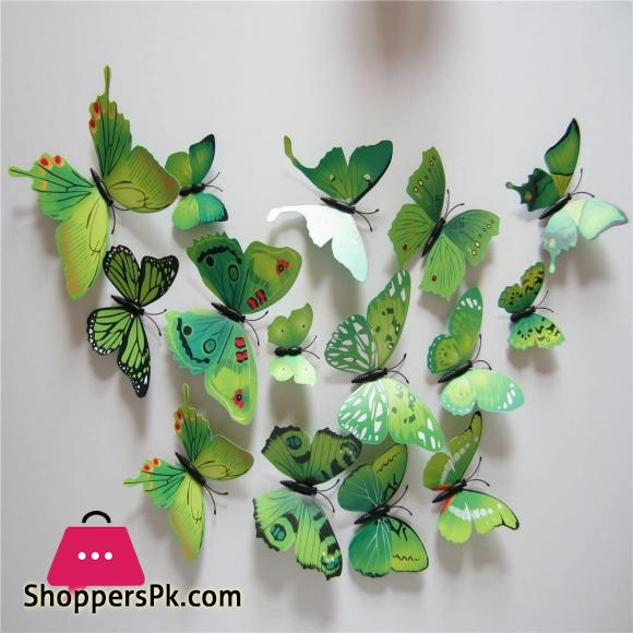 12 Pieces Colorful Simulated Magnetic Butterflies Design Waterproof