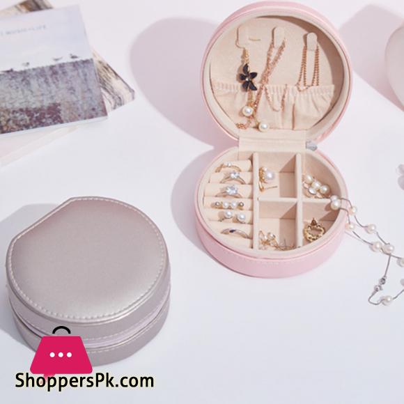 Jewelry Box Hook Pocket Round Waterproof Earring Necklace Ring Bracelet Organizer