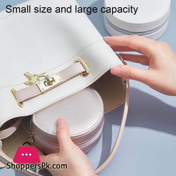 Jewelry Box Hook Pocket Round Waterproof Earring Necklace Ring Bracelet Organizer