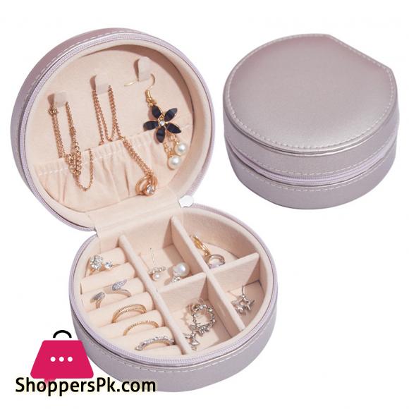 Jewelry Box Hook Pocket Round Waterproof Earring Necklace Ring Bracelet Organizer