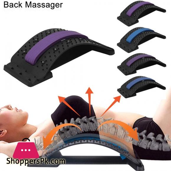 Magic Back Stretcher Lumbar Support,3 Adjustable Settings for Back Pain Relief, Lumbar Support Relaxation Muscle Board Back Posture Massage Tool (Style 1, Blue)
