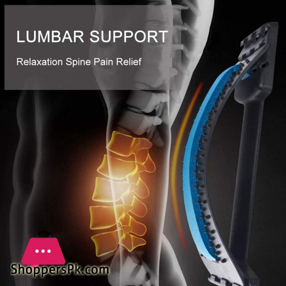 Magic Back Stretcher Lumbar Support,3 Adjustable Settings for Back Pain Relief, Lumbar Support Relaxation Muscle Board Back Posture Massage Tool (Style 1, Blue)