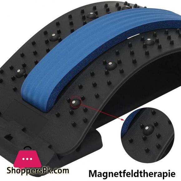 Magic Back Stretcher Lumbar Support,3 Adjustable Settings for Back Pain Relief, Lumbar Support Relaxation Muscle Board Back Posture Massage Tool (Style 1, Blue)