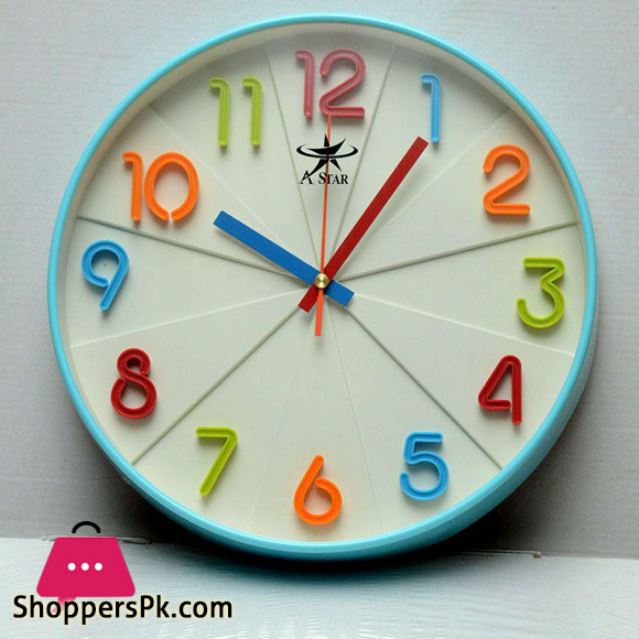 Multi Color Round Wall Clock