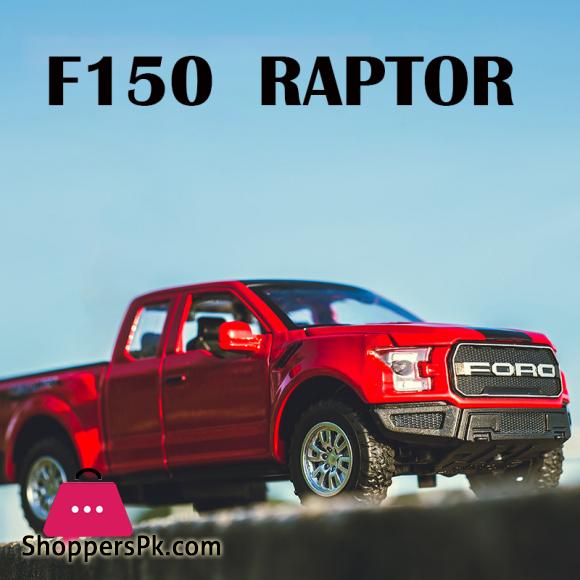 New 1:32 Ford Raptor F150 Big Wheel Alloy Diecast Car Model With With Sound Light Pull Back Car Toys For Children Gift