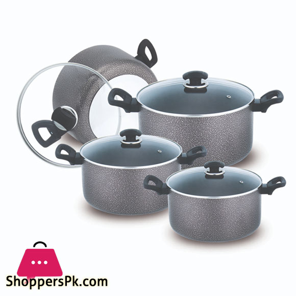 Quantum 3 Pcs Cooking Pot Set - KK7510121