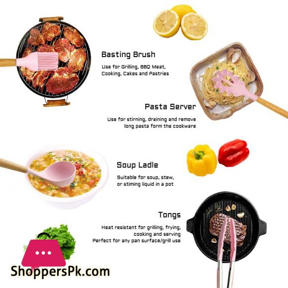 Saflon Silicone 11PCS Nonstick Cookware Set