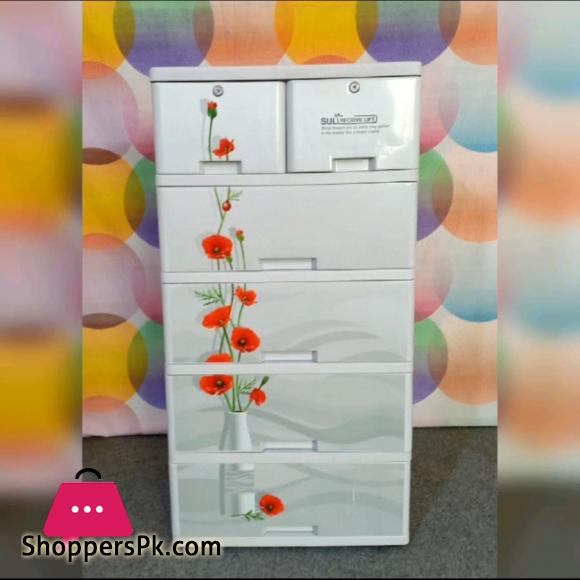 Sonati Floral Flower Wardrobe Drawer (5+2)