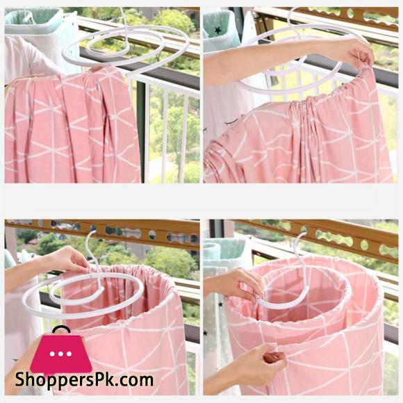 Spiral Shaped Drying Rack Laundry Stand Hanger for Dorm Bed Sheet Coverlet Coverlid Bedspread Scarf Blanket Bath Towel Towelling