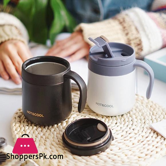 Stainless Steel Mini Thermos Mug Cute Water Bottle For Girls Travel Vacuum Flasks Thermal Bottle Coffee Tea Cup - 350ML
