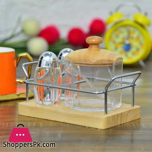 Sugar Pot and Pepper Set Dinning Tool 3 Pcs